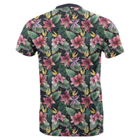 Hawaii Tropical Flowers, Palm and Leaves T Shirt - Polynesian Pride