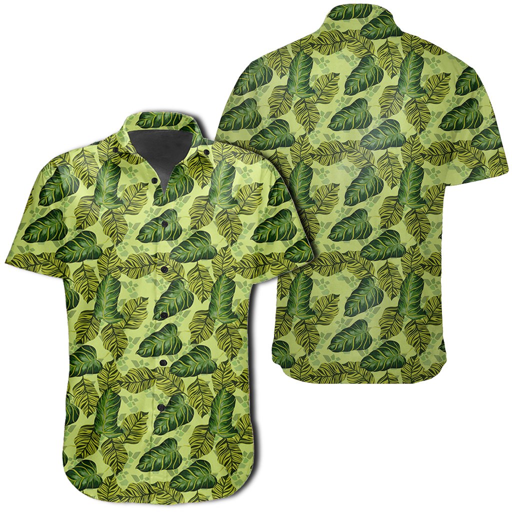 Hawaiian Shirt - Tropical Green Shirt Unisex Black - Polynesian Pride