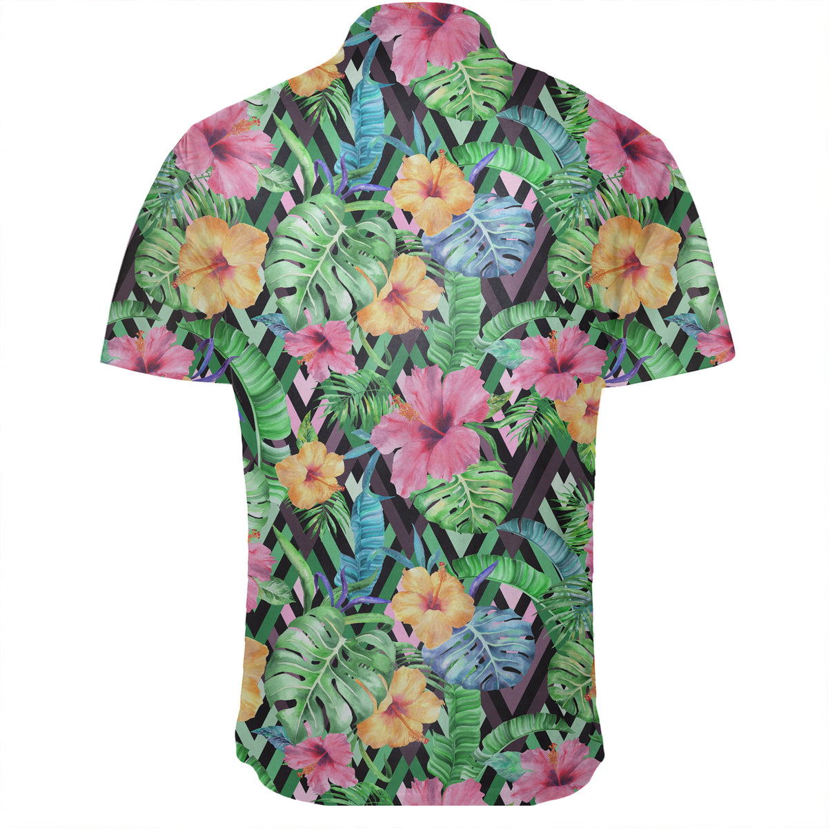 Hawaiian Shirt - Tropical Hibiscus Banana Leafs Shirt - Polynesian Pride
