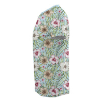 Hawaii Tropical Hibiscus Palm Leaves T Shirt - Polynesian Pride