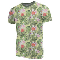 Hawaii Tropical Hibiscus, Plumeria Green T Shirt - Polynesian Pride