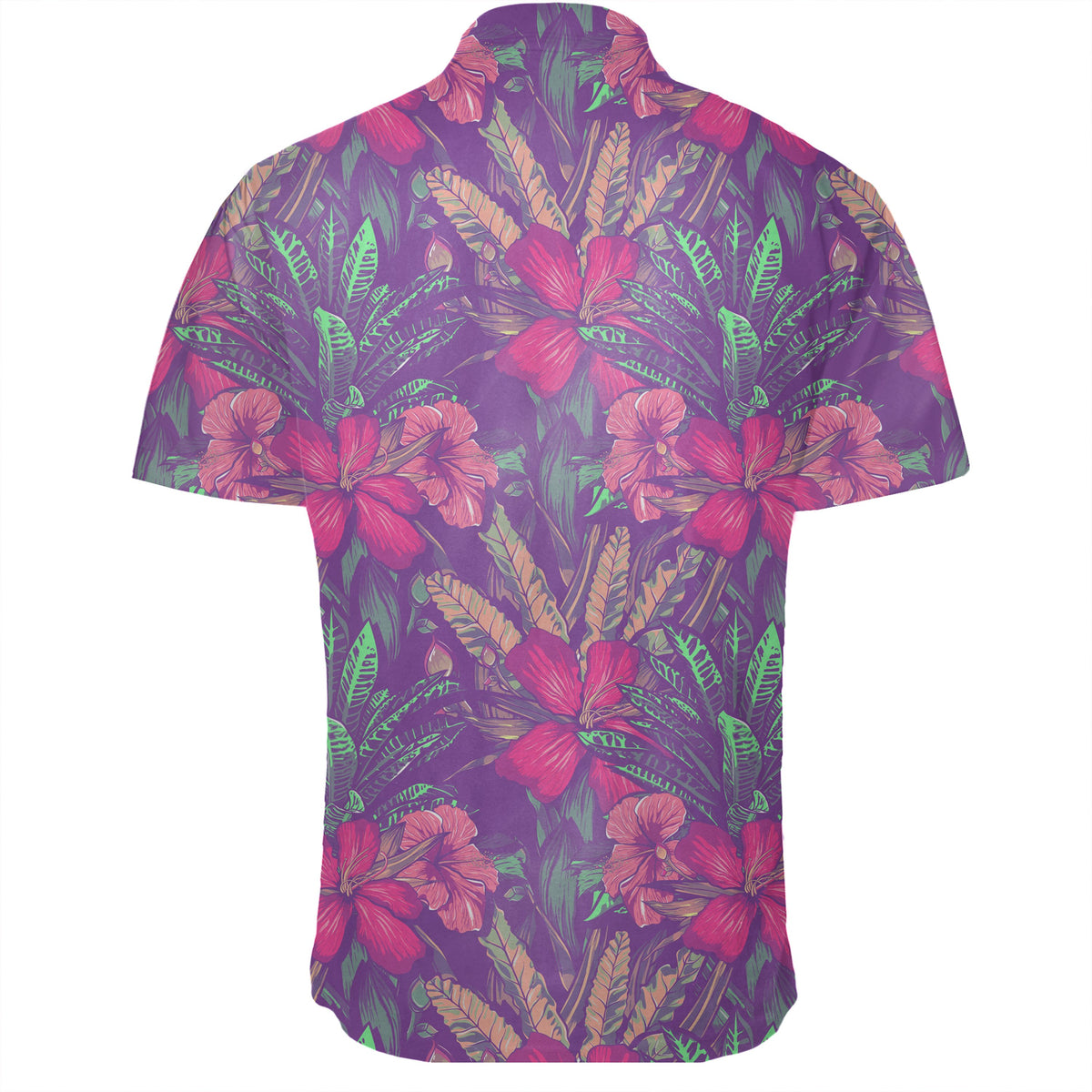 Hawaiian Shirt - Tropical Hibiscus Purple Shirt - Polynesian Pride