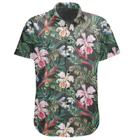 Hawaiian Shirt - Tropical Monstera Leaf Red Shirt - Polynesian Pride