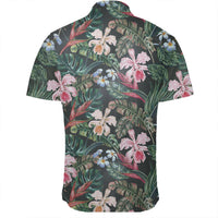 Hawaiian Shirt - Tropical Monstera Leaf Red Shirt - Polynesian Pride