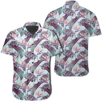 Hawaiian Shirt - Tropical Monstera Leaf Shirt Unisex Black - Polynesian Pride