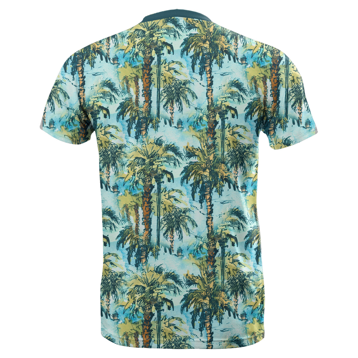 Hawaii Tropical Palm Trees Blue T Shirt - Polynesian Pride