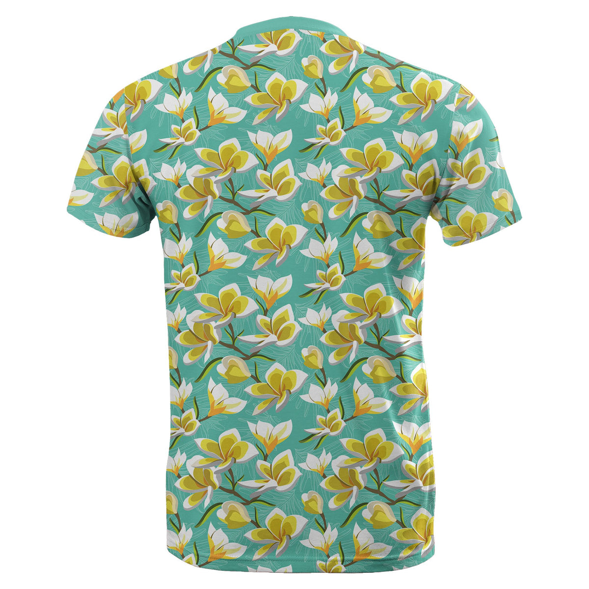 Hawaii Tropical Plumeria Blue T Shirt - Polynesian Pride