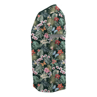 Hawaii Tropical Plumeria Pattern With Palm Leaves T Shirt - Polynesian Pride