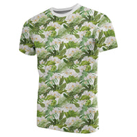 Hawaii Tropical Plumeria White T Shirt - Polynesian Pride