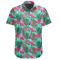 Hawaiian Shirt - Tropical Strelitzia Blue Shirt - Polynesian Pride