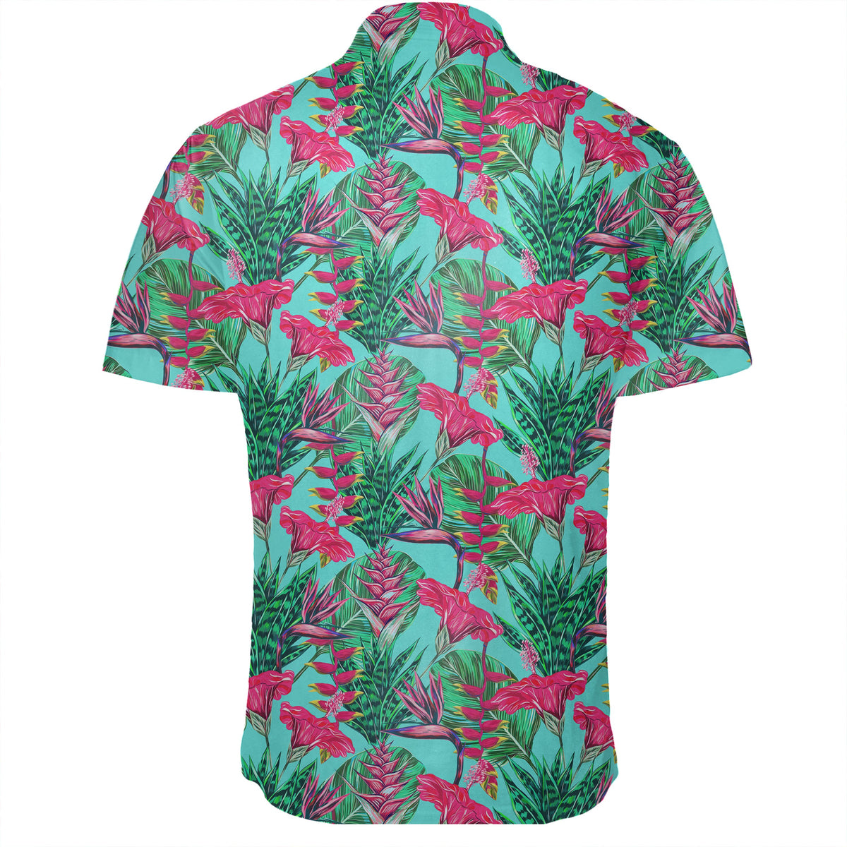 Hawaiian Shirt - Tropical Strelitzia Blue Shirt - Polynesian Pride