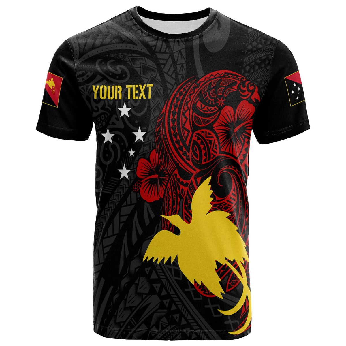 Custom Papua New Guinea 47th Independence T Shirt Tribal Turtle LT7 Black - Polynesian Pride