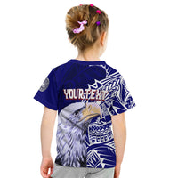 American Samoa Custom T Shirt Bald Eagle LT7 - Polynesian Pride