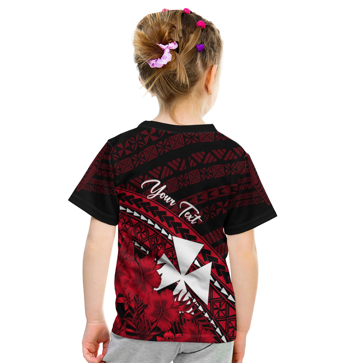 Wallis et Futuna Custom T Shirt Tapa Hibiscus Vibes LT7 - Polynesian Pride