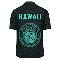 Kakau Polynesian Coat Of Arms Hawaii Shirt - Turquoise - Polynesian Pride