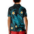 Custom Hawaii Polo Shirt Hawaiian Turtle Plumeria Mixed Polynesian Turquoise Style LT9 - Polynesian Pride