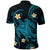 Custom Hawaii Polo Shirt Hawaiian Turtle Plumeria Mixed Polynesian Turquoise Style LT9 - Polynesian Pride