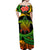 Polynesian Turtle Women Off Shoulder Long Dress Circle Turtle Hibiscus Reggae LT9 - Polynesian Pride