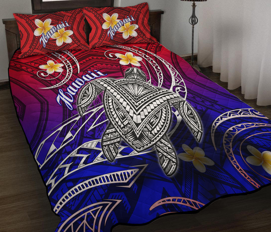 Hawaii Quilt Bed Set Hawaiian Turtle Plumeria Mixed Polynesian Style LT9 - Polynesian Pride