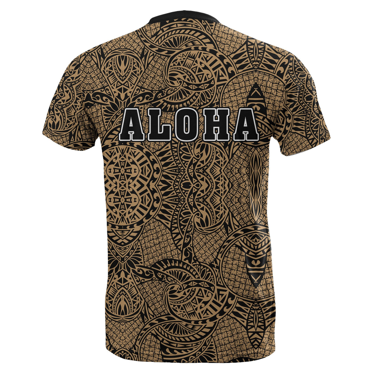 Hibiscus Polynesian Gold Hawaii Turtle T Shirt - Polynesian Pride