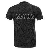 Hibiscus Polynesian Gray Hawaii Turtle T Shirt - Polynesian Pride