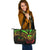 Tuvalu Leather Tote - Reggae Color Cross Style - Polynesian Pride