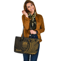 Tuvalu Leather Tote - Wings Style - Polynesian Pride