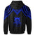 Tuvalu Custom Hoodie Polynesian Armor Style Blue - Polynesian Pride