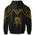 Tuvalu Custom Hoodie Polynesian Armor Style Gold - Polynesian Pride