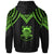 Tuvalu Custom Hoodie Polynesian Armor Style Green - Polynesian Pride