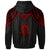 Tuvalu Custom Hoodie Polynesian Armor Style Red - Polynesian Pride