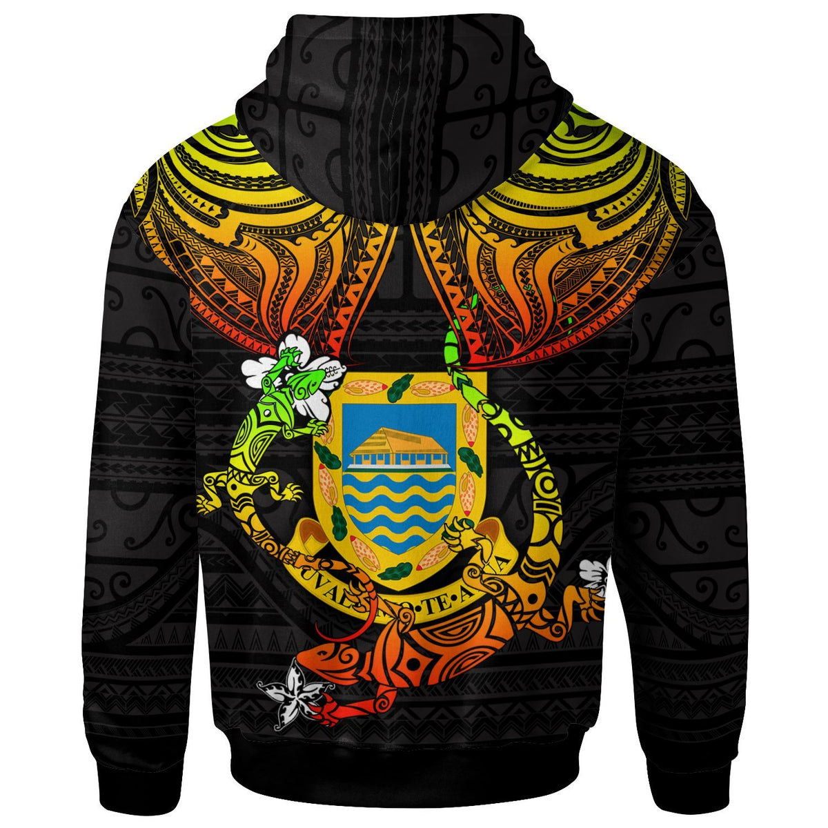 Tuvalu Zip up Hoodie Lizard Good Chest - Polynesian Pride