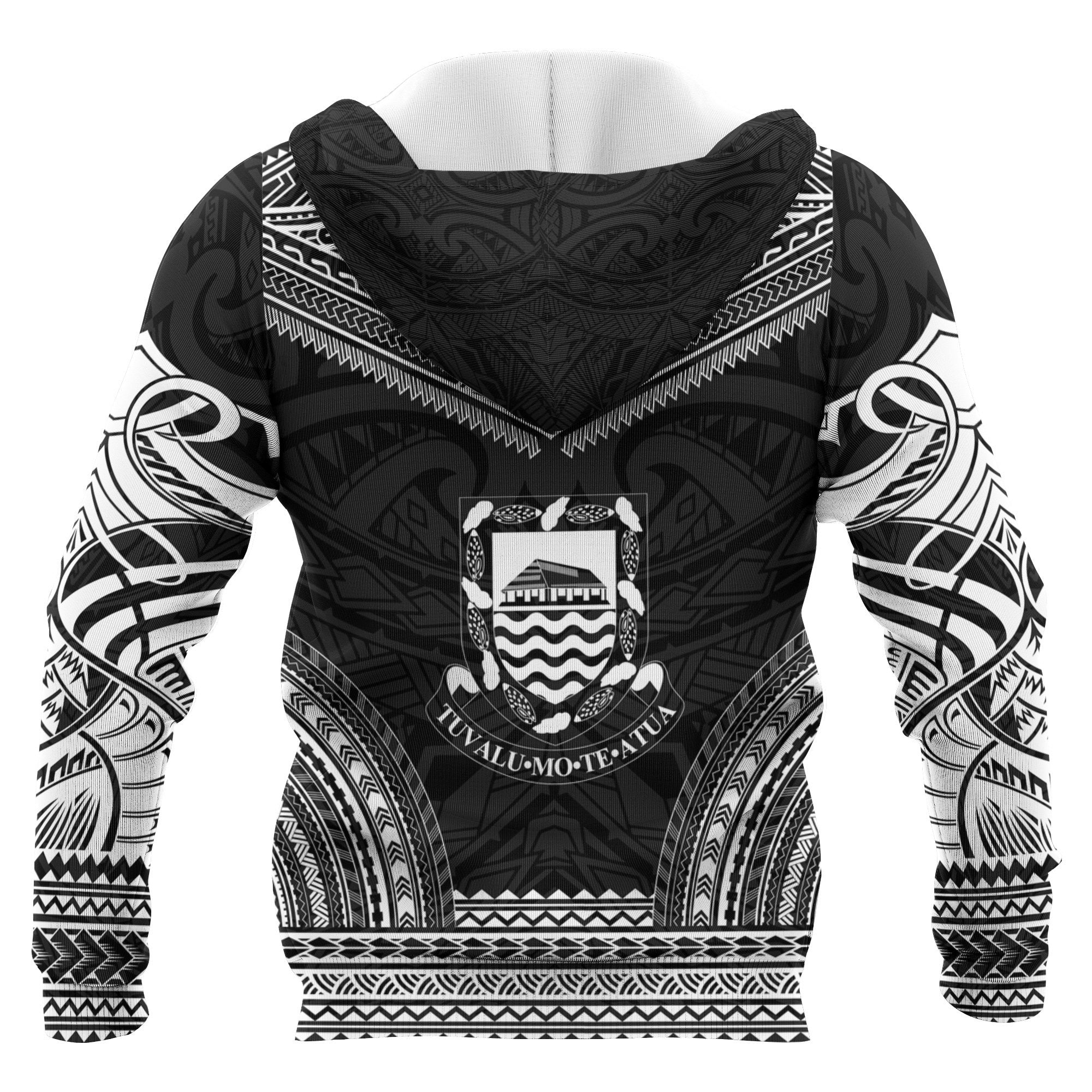 Tuvalu Polynesian Chief Custom Hoodie Black Version Unisex Black - Polynesian Pride