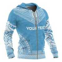 Tuvalu Polynesian Chief Custom Zip up Hoodie Flag Version - Polynesian Pride