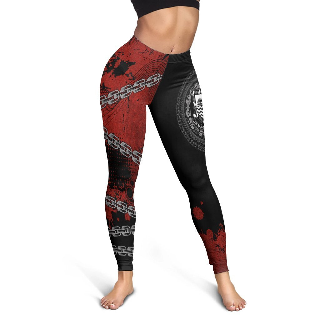 Tuvalu Polynesian Women's Leggings - Polynesian Chain Style - Polynesian Pride