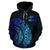 Light Maori Rugby New Zealand Hoodie Blue Unisex Black - Polynesian Pride