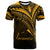 Vanuatu T Shirt Gold Color Cross Style Unisex Black - Polynesian Pride