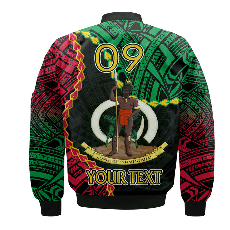 (Custom Personalised) Vanuatu Bomber Jacket Basic Coat Of Arms LT9 - Polynesian Pride