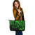 Vanuatu Leather Tote - Green Color Cross Style - Polynesian Pride