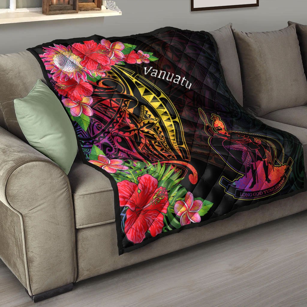 Vanuatu Premium Quilt - Tropical Hippie Style - Polynesian Pride