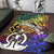 Vanuatu Custom Personalised Area Rug - Rainbow Polynesian Pattern - Polynesian Pride