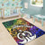 Vanuatu Custom Personalised Area Rug - Rainbow Polynesian Pattern - Polynesian Pride