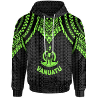Vanuatu Hoodie Polynesian Armor Style Green Unisex Green - Polynesian Pride