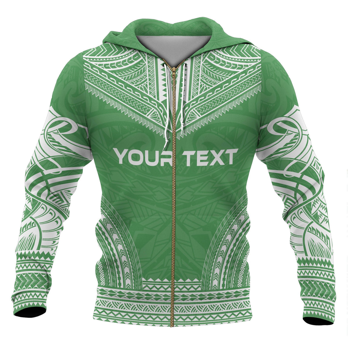 Vanuatu Polynesian Chief Custom Zip up Hoodie Flag Version - Polynesian Pride