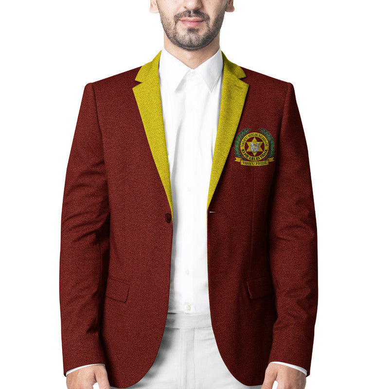 Tonga Vava'u High School Blazer Original Style - Maroon NO.1 LT8 Unisex Maroon - Polynesian Pride