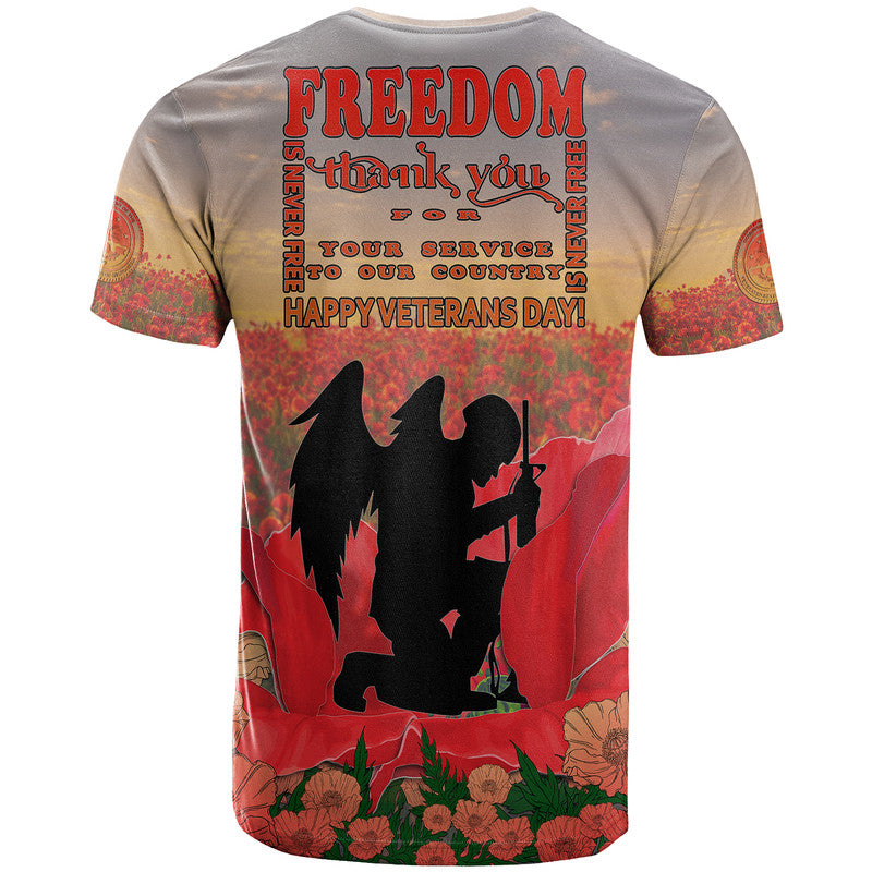 Federated States of Micronesia Veterans Day T Shirt Angel Wing LT9 - Polynesian Pride