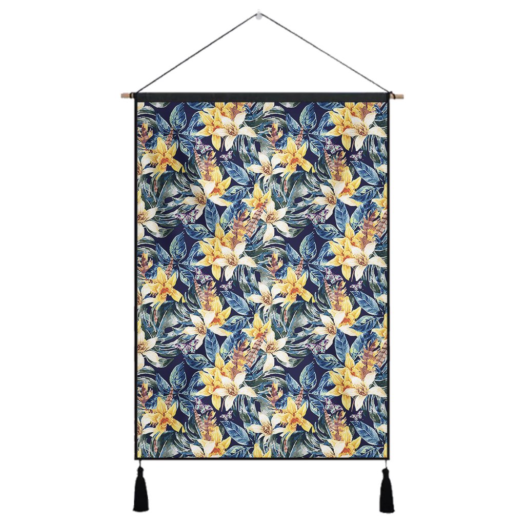 Vintage Floral Hanging Poster - AH- Hanging Poster 43 x 65 cm Cotton And Linen - Polynesian Pride