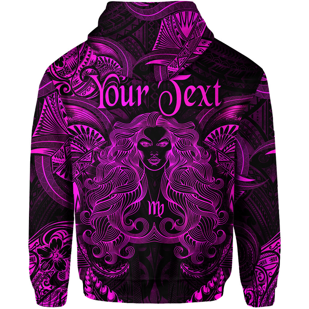 Custom Virgo Zodiac Polynesian Zip Hoodie Unique Style Pink LT8 - Polynesian Pride