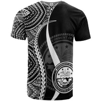 Federated States of Micronesia Custom T Shirt White Micronesian Tentacle Tribal Pattern - Polynesian Pride