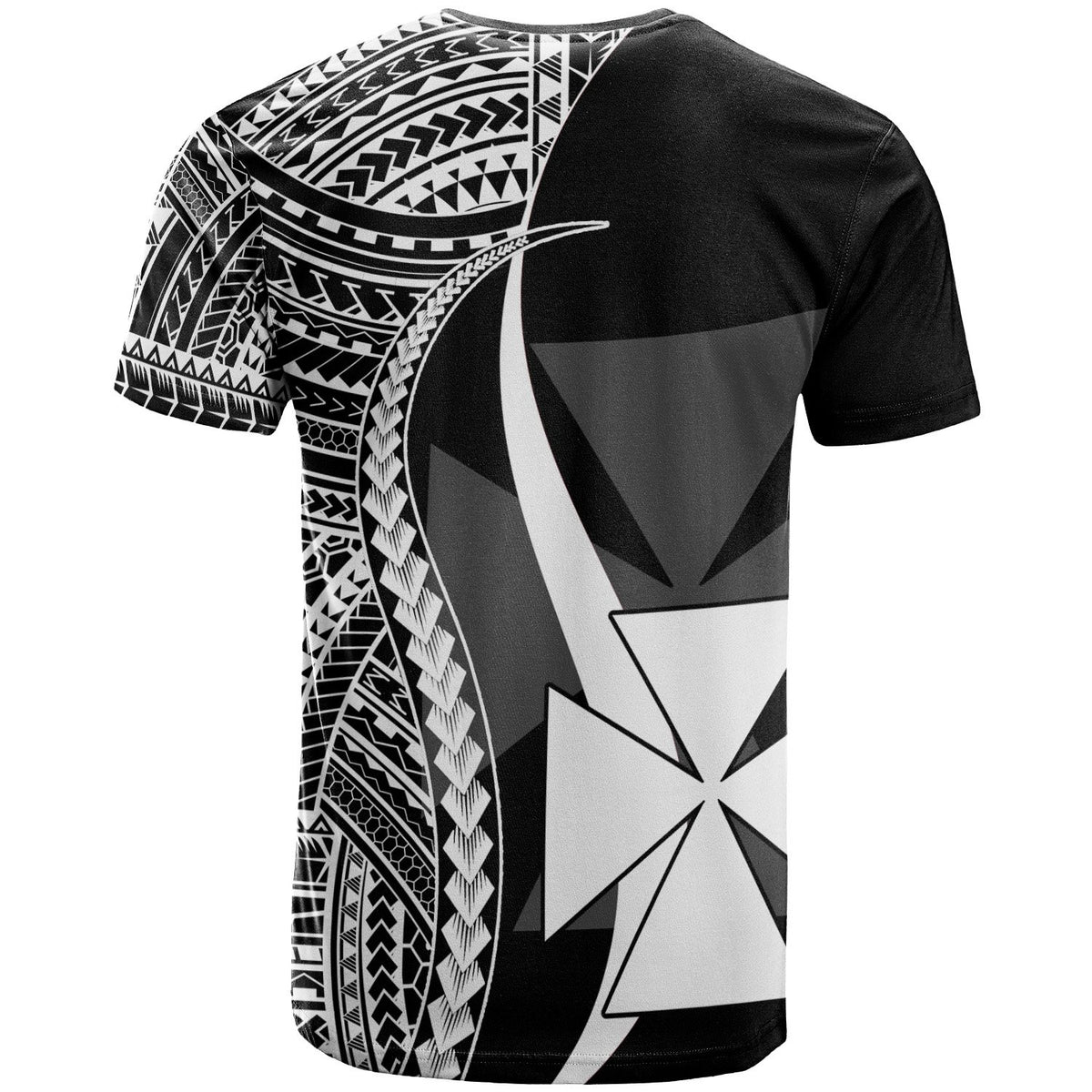 Wallis and Futuna Custom T Shirt White Micronesian Tentacle Tribal Pattern - Polynesian Pride